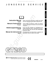 Jonsered GT26D Manuel D'instructions