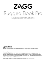 Zagg Rugged Book Pro Manuel D'instructions