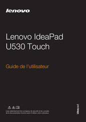 Lenovo IdeaPad U530 Touch Guide De L'utilisateur