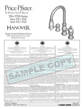 Price Pfister HANOVER 526 Serie Manuel D'installation