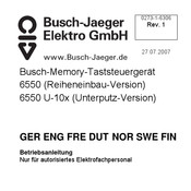 Busch-Jaeger 6550 Mode D'emploi