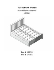 Maxwood Furniture Full Bed with Trundle 186211 Instructions De Montage