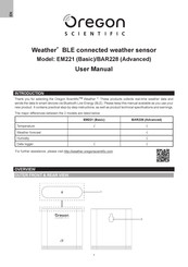 Oregon Scientific Weather BAR228 Mode D'emploi