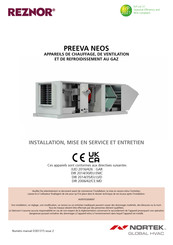 Nortek Reznor PREEVA NEOS PRN045 Manuel D'installation, Mise En Service Et Entretien