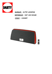 Altec Lansing inMotion iMT702 Mode D'emploi