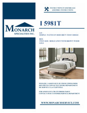 Monarch Specialties I 5981T Instructions D'assemblage