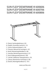 Sun-Flex DESKFRAME VI 600606 Manuel De Montage