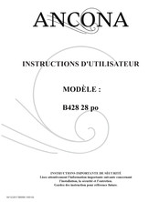 Ancona B428 28 po Instructions D'utilisateur