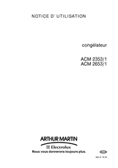 Electrolux ARTHUR MARTIN ACM 2353/1 Notice D'utilisation