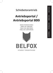 BelFox Portique motorise 800i Instructions De Montage