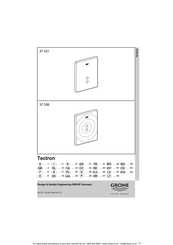 Grohe TECTRON 37 321 Mode D'emploi