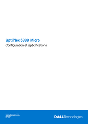 Dell OptiPlex 5000 Micro Configuration Et Spécifications