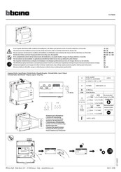Bticino F41TMAN Mode D'emploi