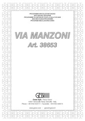 Gessi VIA MANZONI 38653 Manuel D'installation