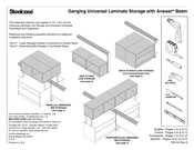 Steelcase Ganging Universal Laminate Storage with Answer Beam Instructions De Montage