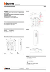 Bticino 348409 Mode D'emploi