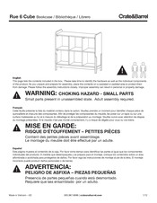 Crate&Barrel Rue 6 Cube Serie Instructions De Montage