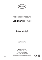 Mahr Digimar 817 CLT Guide Abrégé