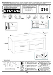 trendteam SHADE 316 Instructions De Montage