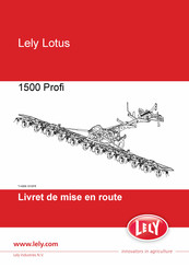 LELY Lotus 1500 Profi Livret De Mise En Route