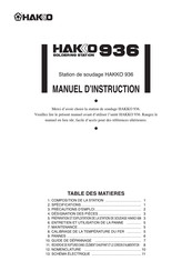 Hakko 936 Manuel D'instructions