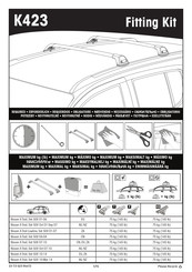 Yakima K423 Instructions De Montage