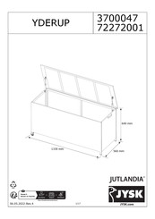 Jysk JUTLANDIA YDERUP 3700047 Instructions De Montage