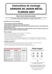 toolport FLORIAN 1807 Instructions De Montage