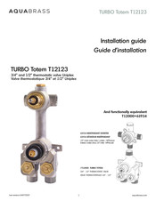 aquabrass TURBO Totem T12123 Guide D'installation