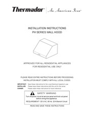 Thermador PH42ZS Instructions D'installation