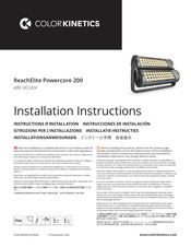 COLORKINETICS ReachElite Powercore 200 Instructions D'installation