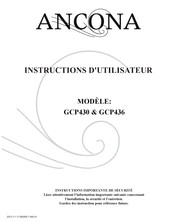 Ancona GCP436 Instructions D'utilisateur