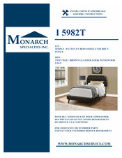 Monarch Specialties I 5982T Instructions D'assemblage