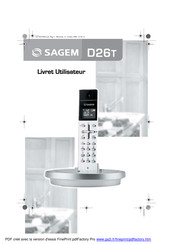 Sagem D26T Livret Utilisateur