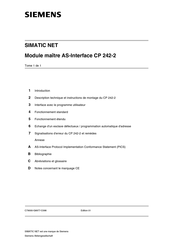 Siemens SIMATIC NET CP 242-2 Manuel