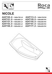 Roca NICOLE A24T161 0 Serie Instructions D'utilisation