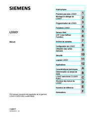 Siemens LOGO! 8 6ED1052-08-0BA0 Serie Manuel