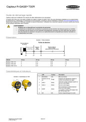 Banner Capteur R-GAGE T30R-4545 Guide De Démarrage Rapide