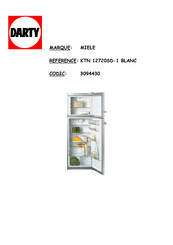 Miele KTN 12720 SD Notice D'installation Et De Montage