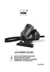 MIA ECO POWER CYCLONE Mode D'emploi