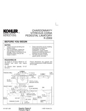 Kohler CHARDONNAY K-2069-1 Notice D'installation