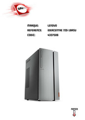 Lenovo ideacentre 720 Serie Guide De Démarrage Rapide