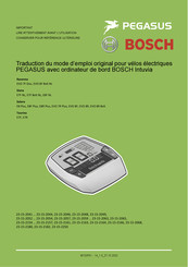 Bosch PEGASUS Piazza E7F NL Traduction Du Mode D'emploi Original