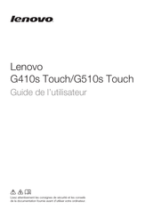 Lenovo G510s Touch Guide De L'utilisateur