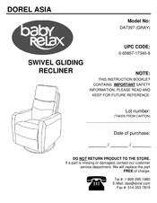 Dorel Asia Baby Relax DA7397 Manuel D'instructions