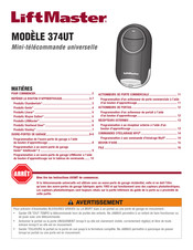 LiftMaster 374UT Mode D'emploi