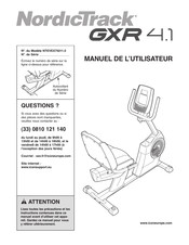 Nordictrack GXR 4.1 Manuel De L'utilisateur