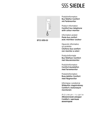 SSS Siedle BTCV 850-03 Information Produit