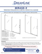 DreamLine MIRAGE-X SHDR-1960580L Serie Instructions D'installation
