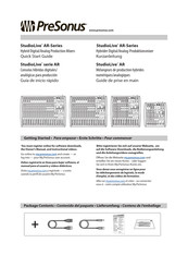 Presonus StudioLive AR Serie Guide De Prise En Main